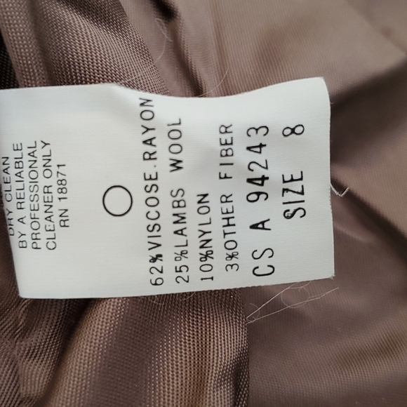 Vintage JH Collectibles Wool Blend Plaid Suit Sz 8 Gray Cream - Picture 6 of 16